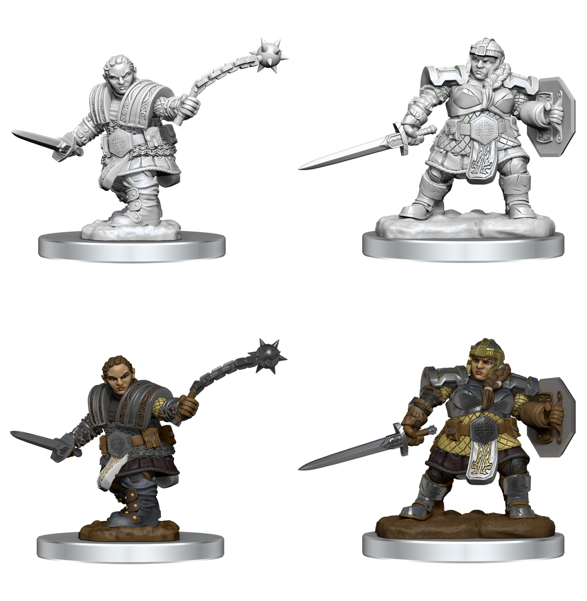 D&D Unpainted Minis - Dwarf Fighter Female