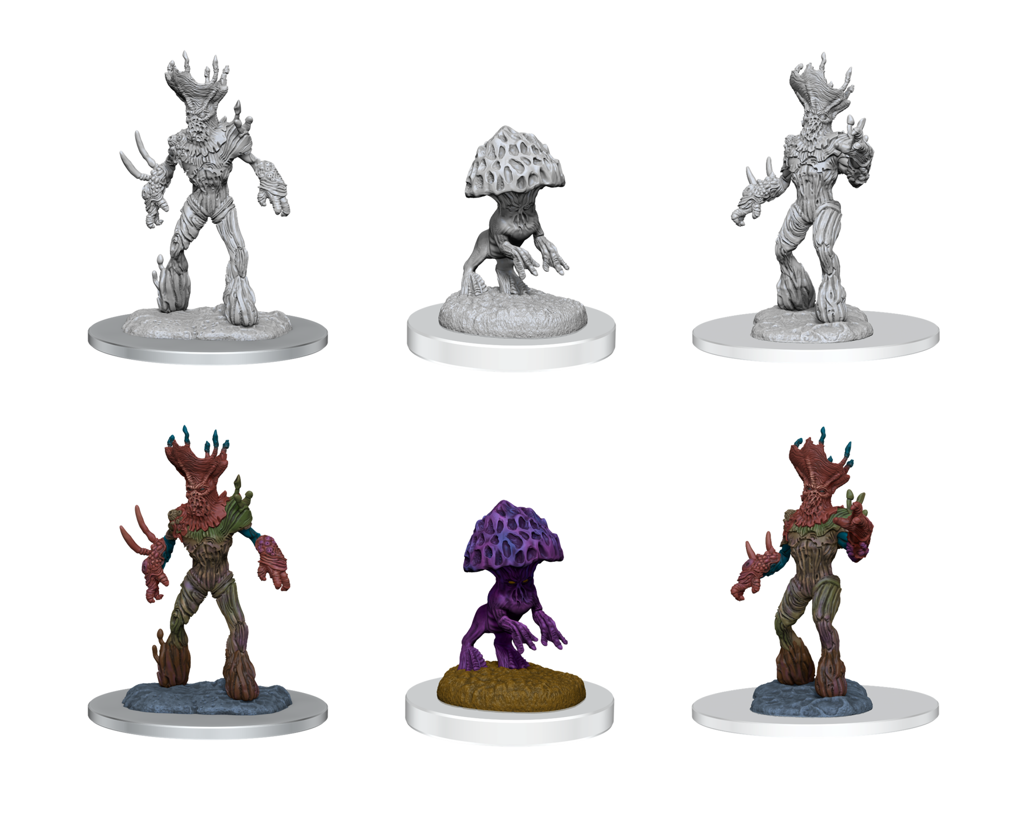 D&D Unpainted Minis - Myconid Sovereign and Sprouts