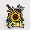 Banner Class Enamel Pin: Fighter