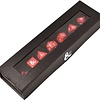 D&D Heavy Metal Dice Set - Red w/ White