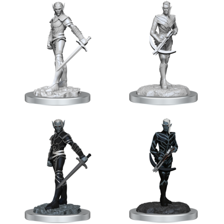 D&D Unpainted Minis - Drow Fighters (Male)
