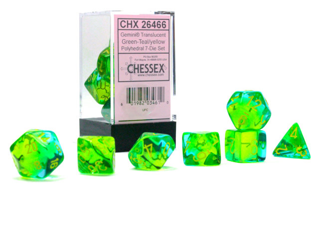 CHX 26466 Gemini Poly Translucent Green-Teal w/Yellow