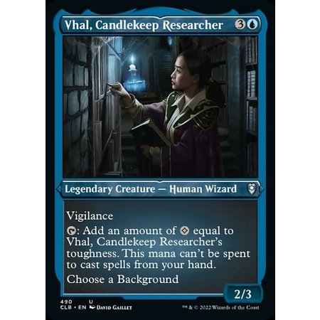 Vhal, Candlekeep Researcher - Foil-Etched