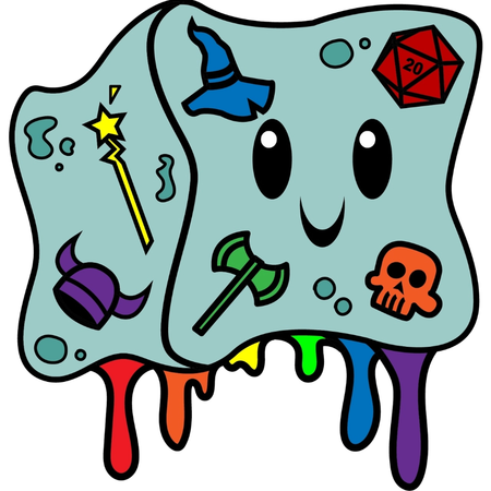 Monster Index Enamel Pin: Rainbow Gelly Cube