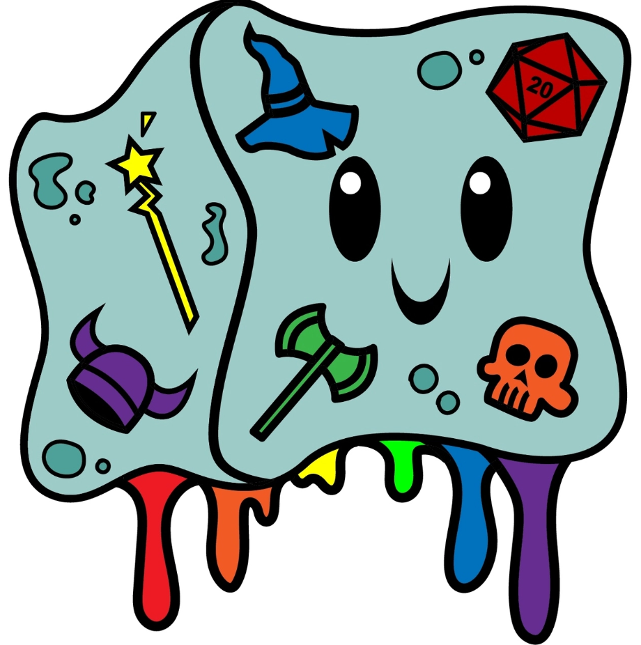 Monster Index Enamel Pin: Rainbow Gelly Cube