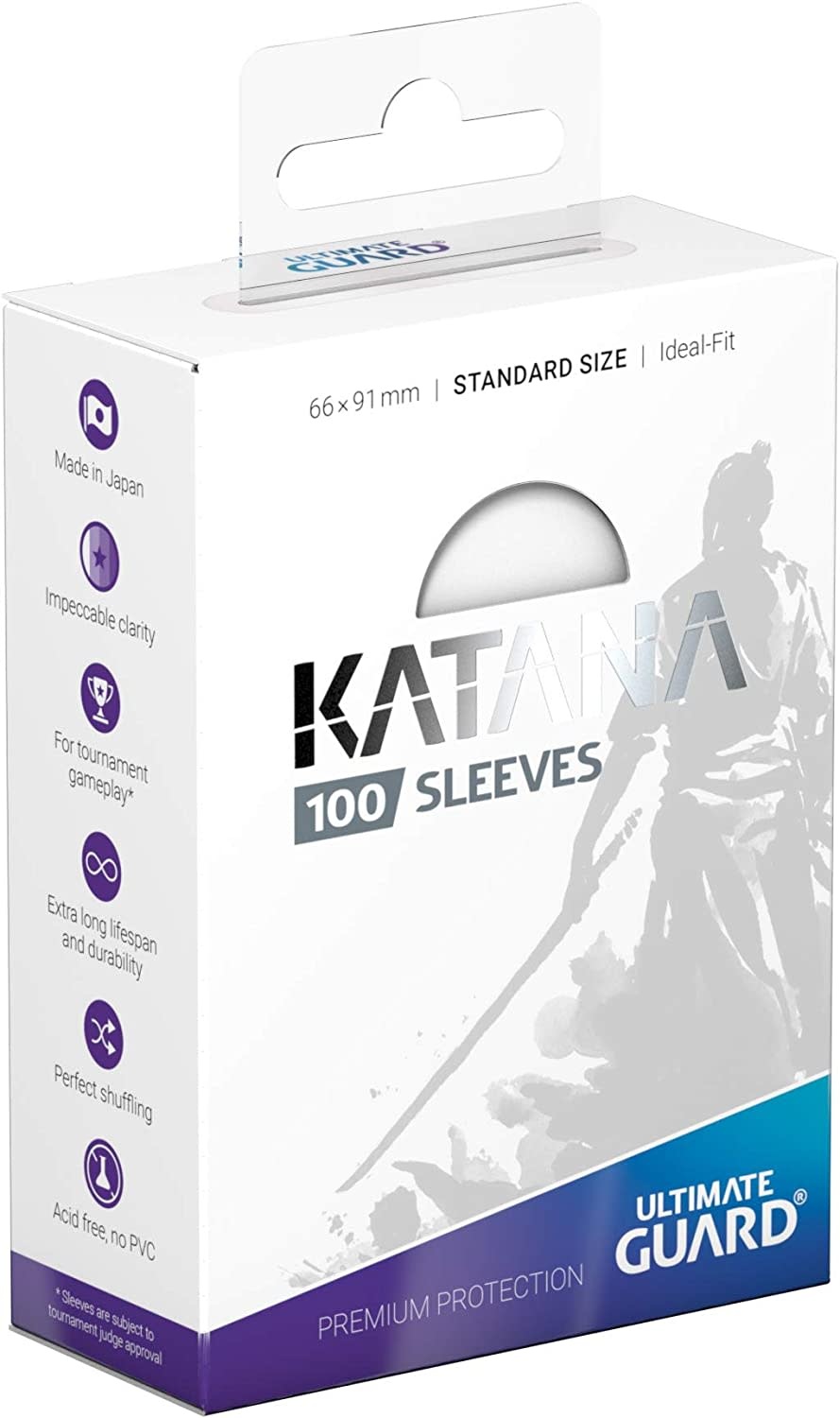 Ultimate Guard - 66mm X 91mm - Katana Sleeves - White 100 ct.