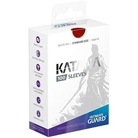 Ultimate Guard - 66mm X 91mm - Katana Sleeves - Red 100 ct.