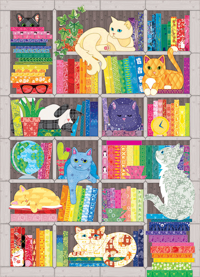 1000 - Rainbow Cat Quilt