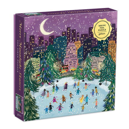 500 - Merry Moonlight Skaters - Foil Puzzle