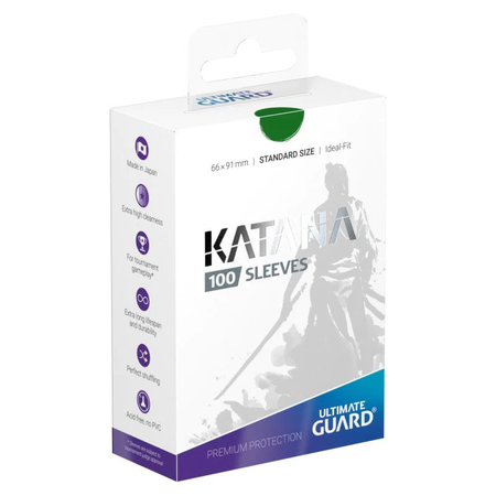 Ultimate Guard - 66mm X 91mm - Katana Sleeves - Green 100 ct.