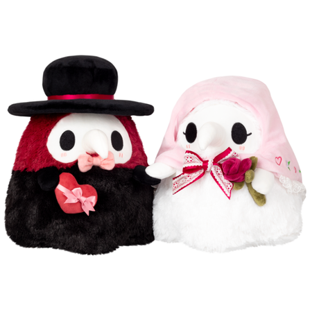 Mini Valentines Day Plague Doctor & Nurse Squishable Set