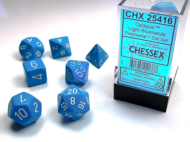 CHX 25416 Opaque Light Blue w/White