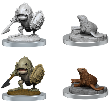 D&D Unpainted Minis - Locathah and Seal