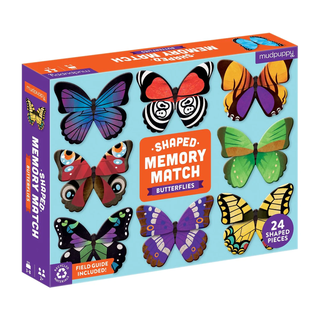 Shaped Memory Match - Butterflies