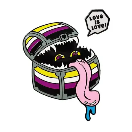 Pride Enamel Pin: Non-Binary Mimic