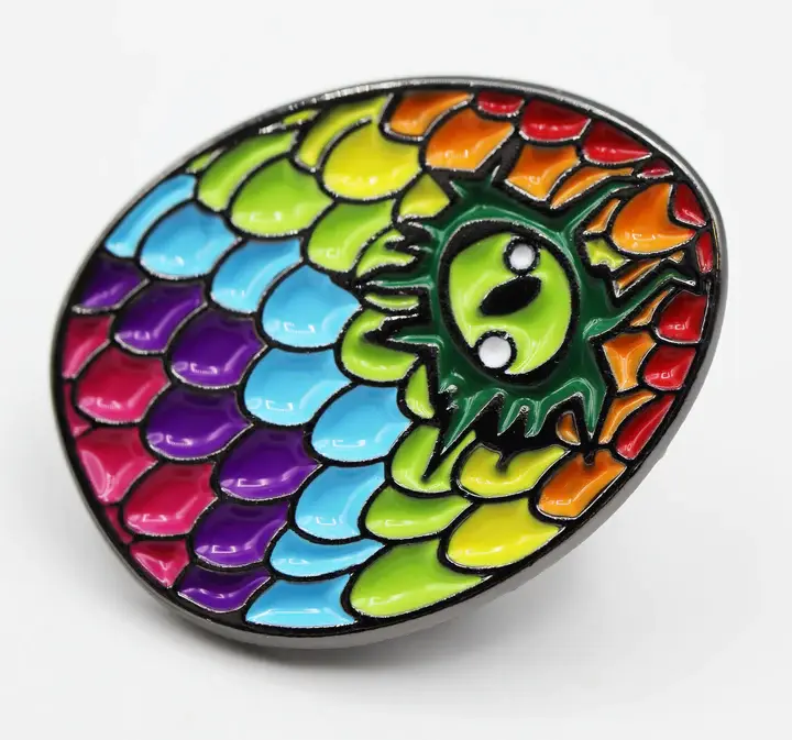 Rainbow Dragon Egg Enamel Pin