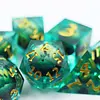 Sharp Edge Moving Eye RPG Dice Set - Green Dragon's Eye