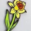 Hollow Hearts Enamel Pin: Dice Daffodil
