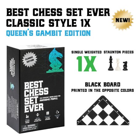 Pressman Chess Set Game Black & White Staunton Style Pieces Board