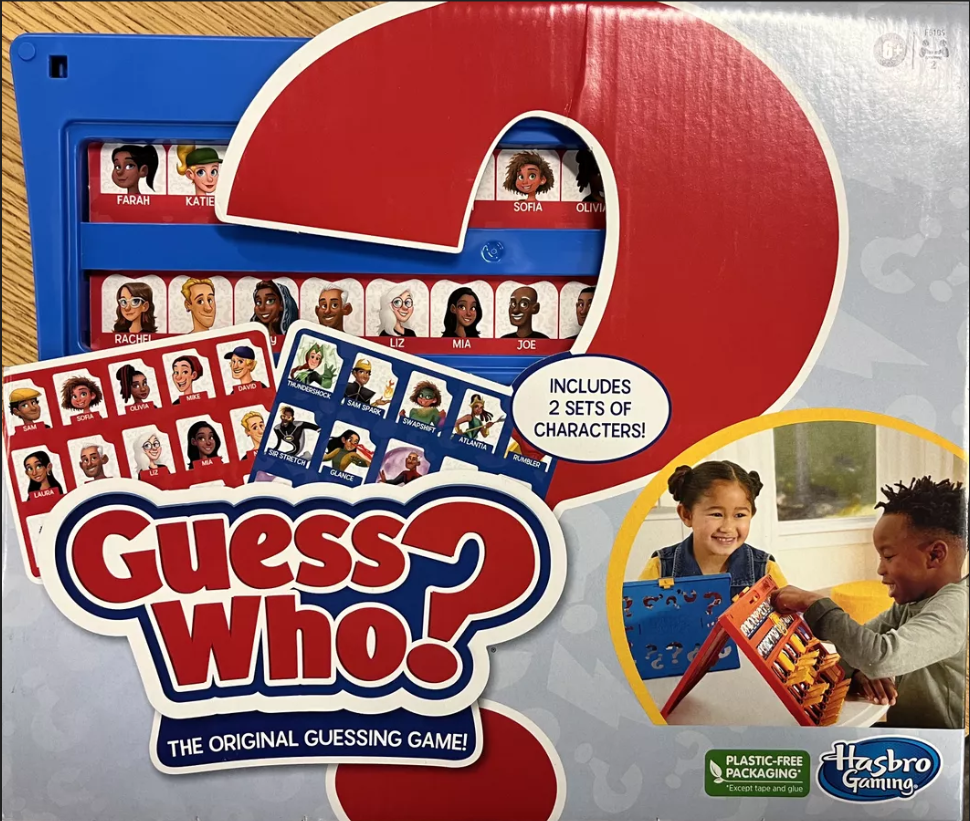 GUESS WHO? GREAT MODERN ORIGINAL 2 PLAYER GUESSING BOARD GAME BY HASBRO  COMPLETE