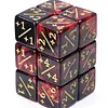 +1/+1 Counter Dice - Red & Black/Gold - Set of 8