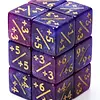 +1/+1 Counter Dice - Dark Blue & Purple/Gold Glitter - Set of 8