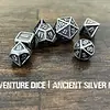 Mini Metal RPG Dice Set - Ancient Silver