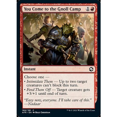You Come to the Gnoll Camp - Foil