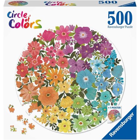 500 - Circular Puzzle - Flowers