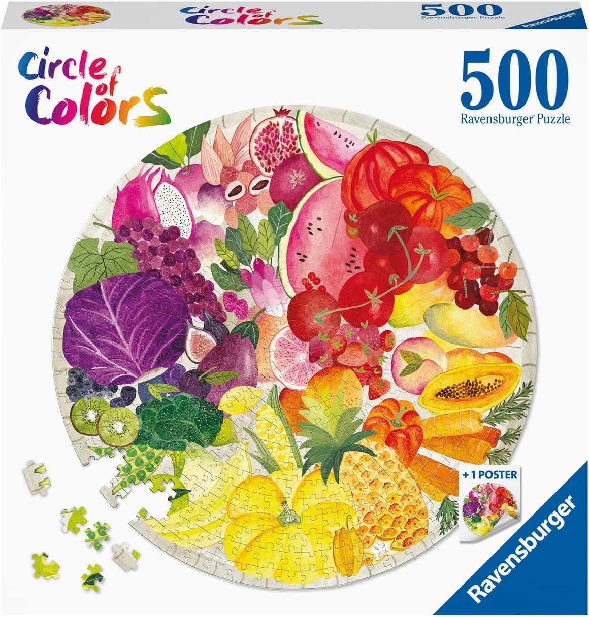 500 - Circular Puzzle - Fruits and Vegetables