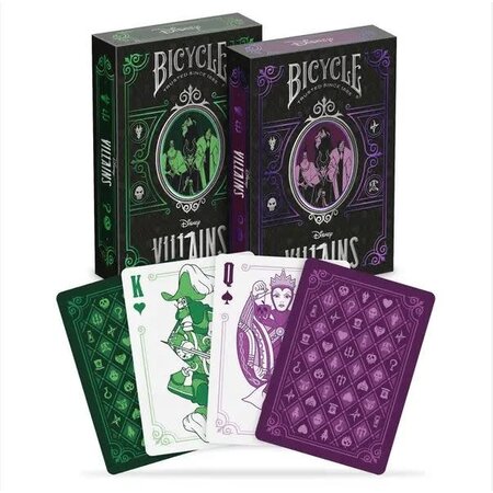 Bicycle Playing Cards - Disney Villains Green/Purple