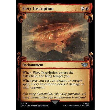Fiery Inscription - Silver Foil