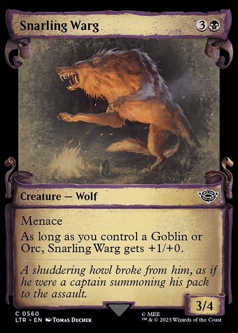 Snarling Warg - Silver Foil