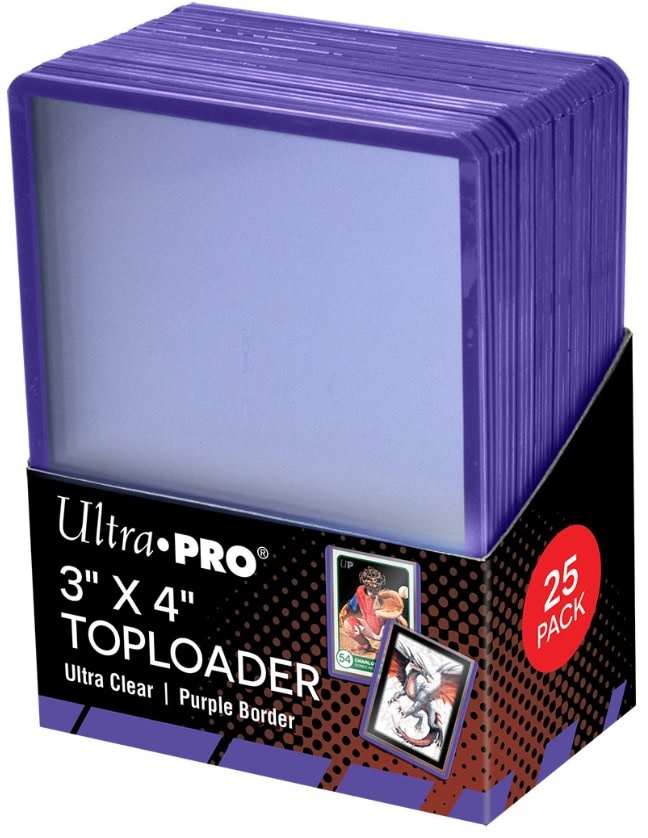 Ultra Pro - 3" x 4" Regular Toploader 25 ct. - Purple Border