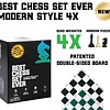 Best Chess Set Ever XL Modern Style (Black and Green Reversible)