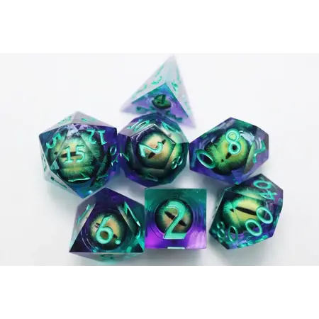 Sharp Edge Moving Eye RPG Dice Set - Enchanted Cyclops