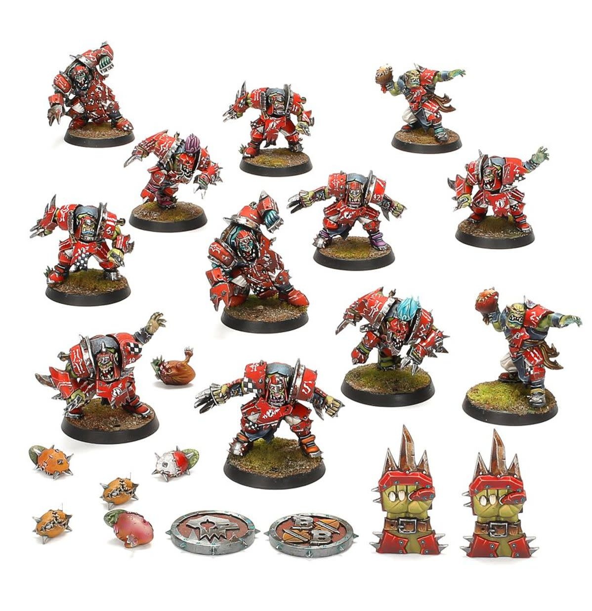 Blood Bowl Orc Team Tabletop Game Minis Rain City Games Blood Bowl Orc Team Tabletop Game Minis Rain City Games