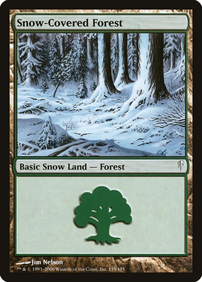 Snow-Covered Forest - Foil (Damaged)