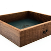 Handmade Dice Tray - Black Walnut Square with Hunter Green Felt