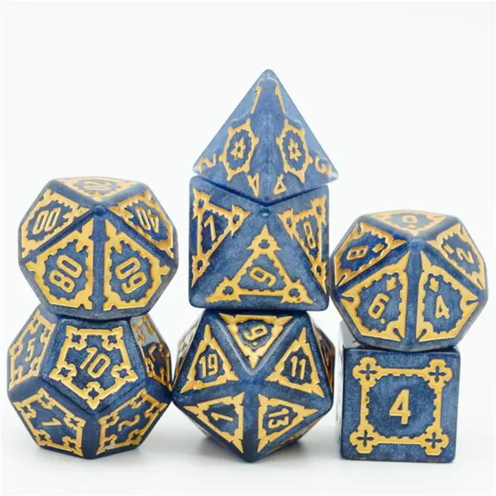 Large RPG Dice Set - Huge Blue Castle