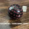 Jumbo Acrylic D100 Die - Warhammer (Red)