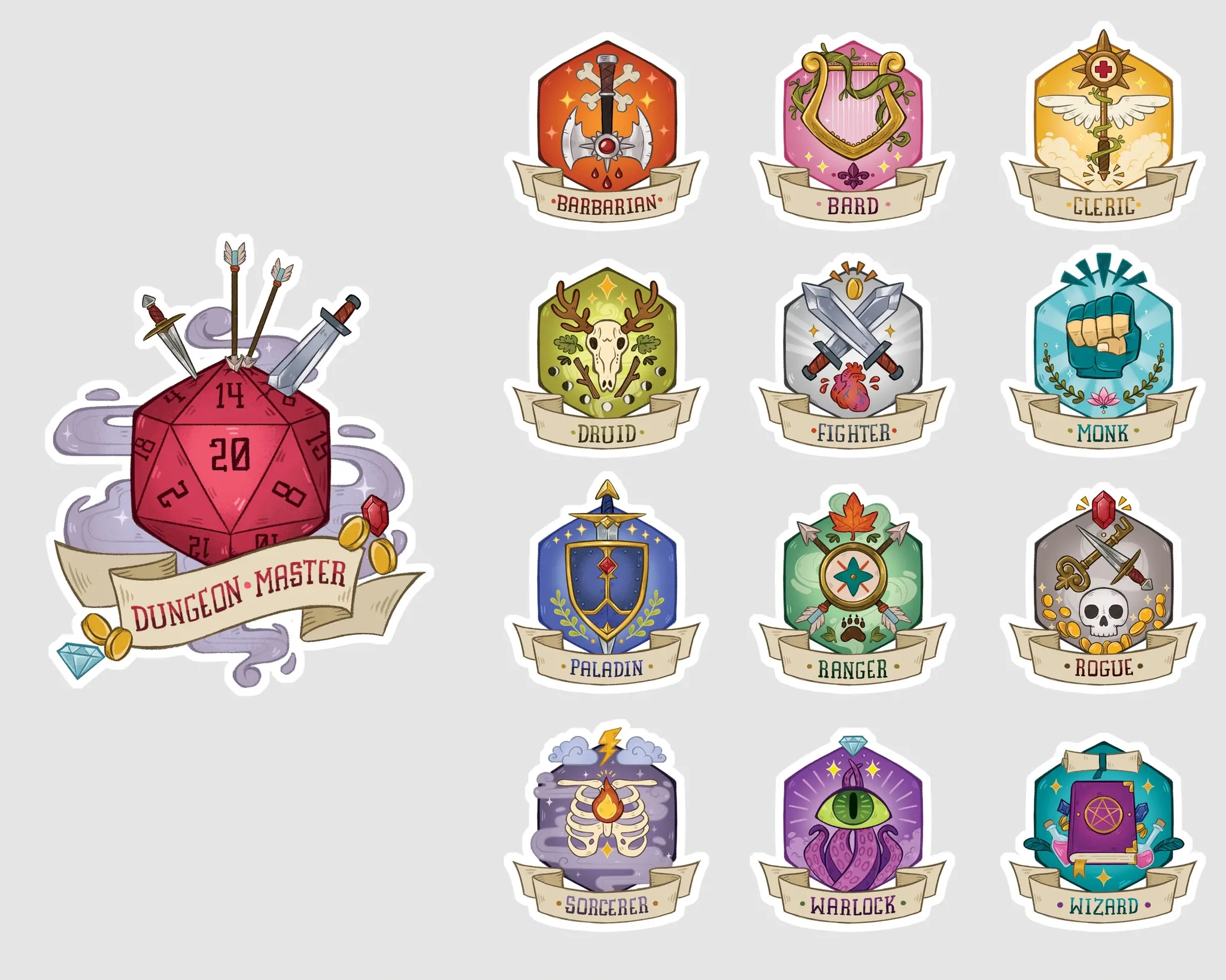 D&D Class Stickers