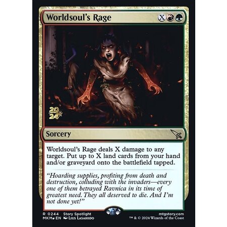 Worldsoul's Rage - Foil - Prerelease Promo