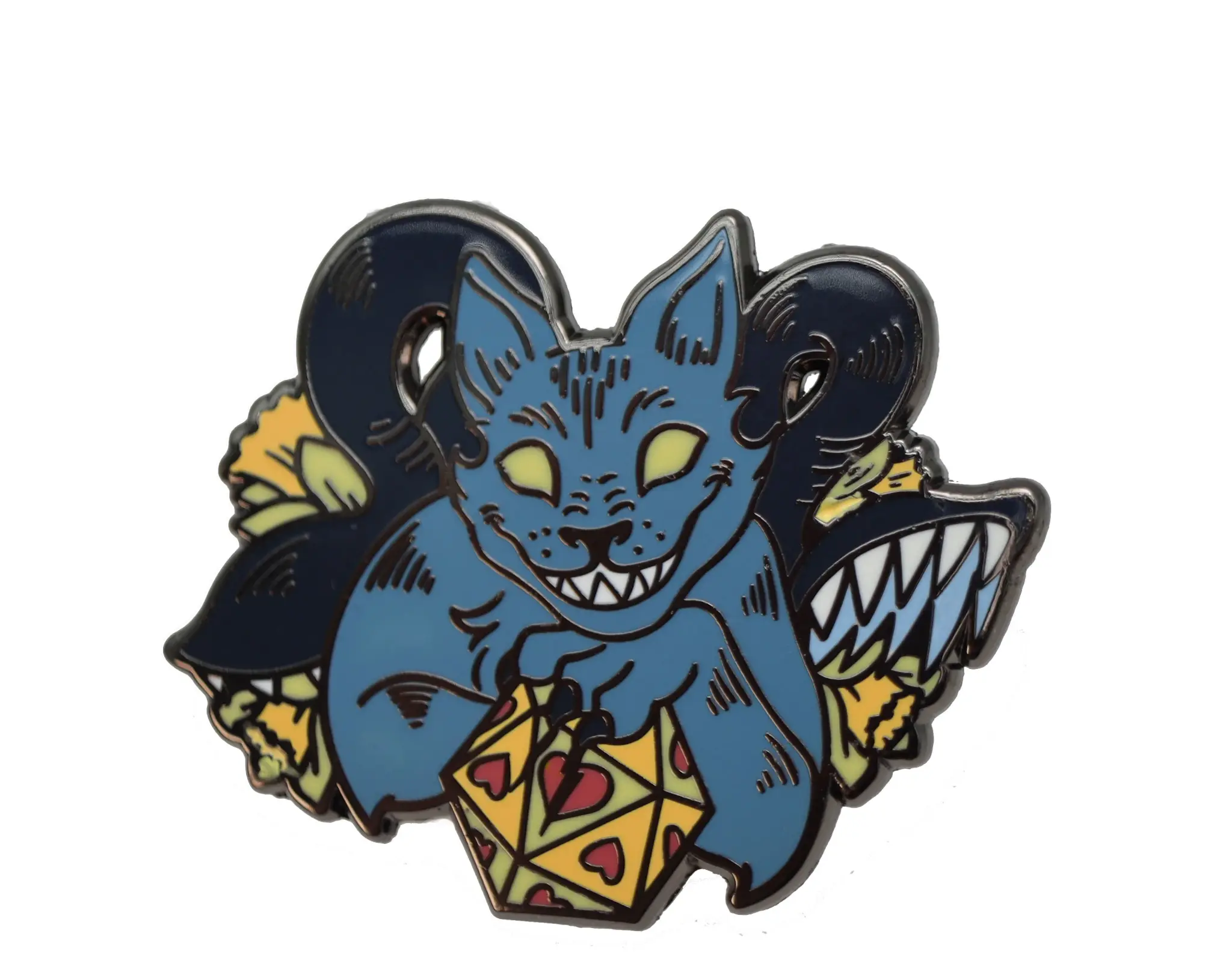 Alice's Adventure In Diceland Enamel Pin: Cheshire Displacer Beast