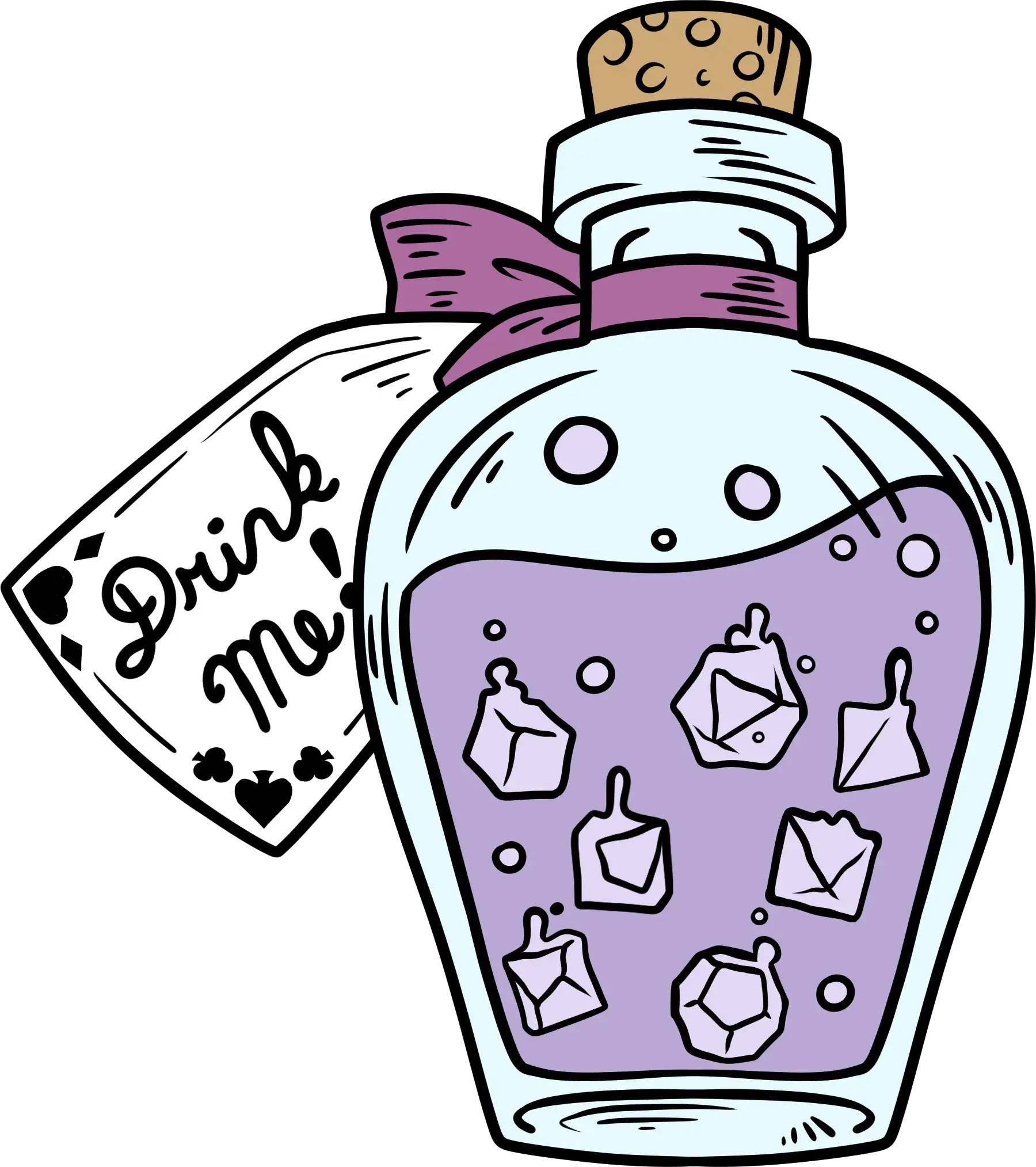 Alice's Adventure In Diceland Enamel Pin: Drink Me