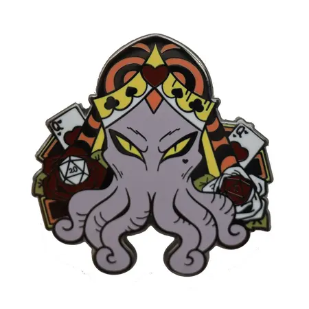 Alice's Adventure In Diceland Enamel Pin: Queen of Hearts