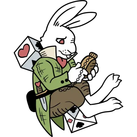 Alice's Adventure In Diceland Enamel Pin: The White Hare