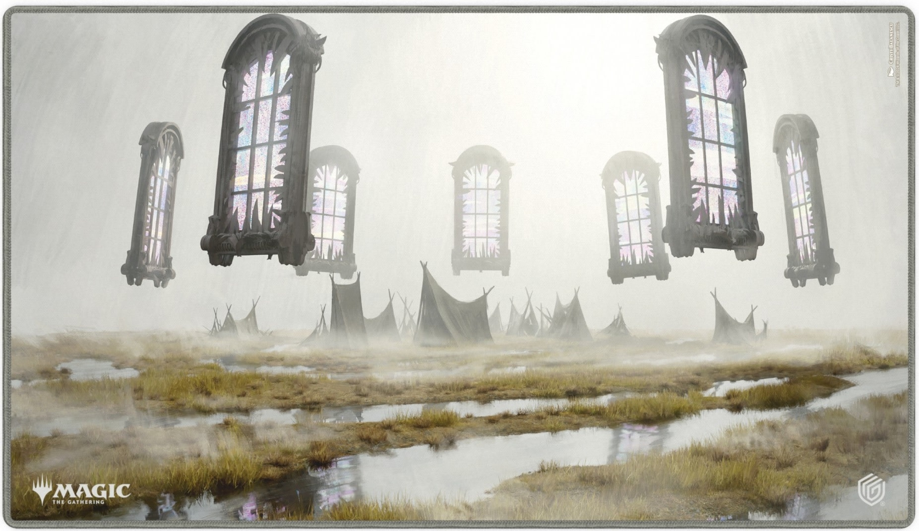 UG Playmat - MTG Duskmourn - Abandoned Campground
