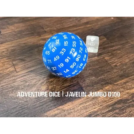 Jumbo Acrylic D100 Die - Javelin (Blue)
