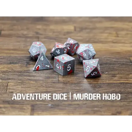 Metal RPG Dice Set - Murder Hobo